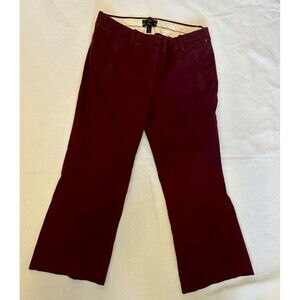 J Crew size 6 Burgundy ‘Teddie’ Casual Work Business pants slacks